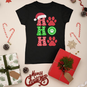 Camiseta Ho Ho Ho Paw Imprimir Natal