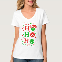 Camiseta Ho Ho Ho Pickleball - Esportes de Natal Engraçados