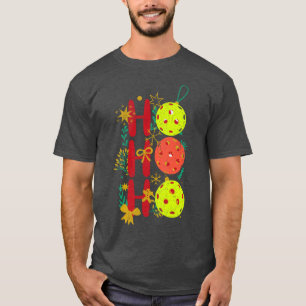 Camiseta Ho Ho Ho Pickleball Retro Natal
