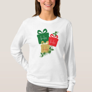 Camiseta Ho ho ho Presente Colorido