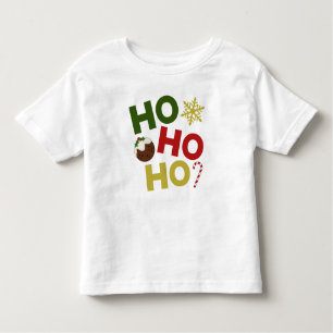 Camiseta HO HO HO + pudim de Natal, doce, floco de neve