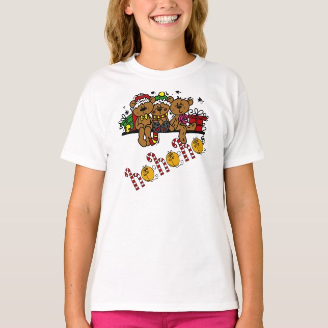 Camiseta Ho Ho Ho Teddy Bears (Frente)