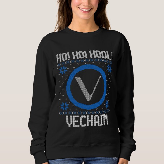Camiseta Ho Ho HODL Vechain  Fun Vechain Cryptocurrency Gea (Frente)