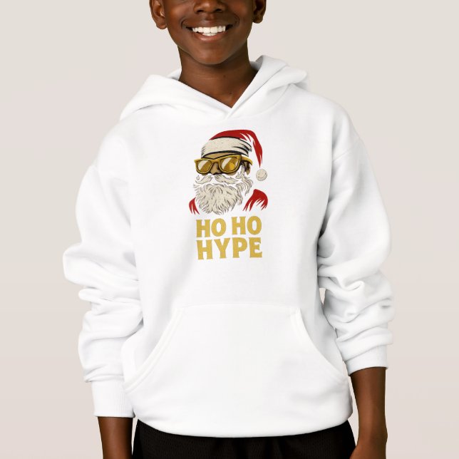 Camiseta HO HO HYPE – Santa Dourado (Frente)