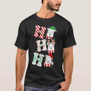Camiseta Ho Ho Llama Luz Santa Hat renas ELF Chris