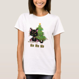 Camiseta HO HO NO Christmas Cat