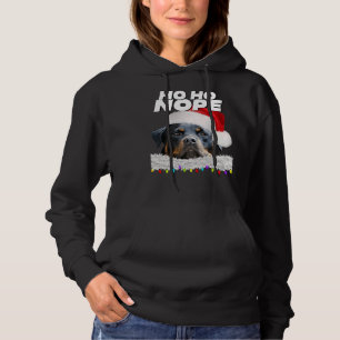 Camiseta Ho Ho Nope Rottweiler Bonito de Natal