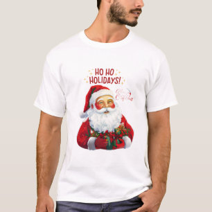 Camiseta Ho Ho Papai Noel - Natal Festivo