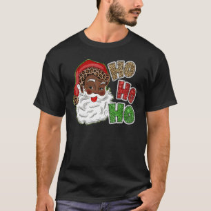 Camiseta Ho Ho Papais noeis afro-americanos Cristo Feliz ne