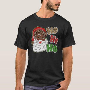 Camiseta Ho Ho Papais noeis afro-americanos Cristo Feliz ne