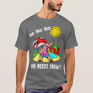 Camiseta Ho ho quem precisa de comemoração da neve nas féri