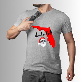 Camiseta ho-ho-quente! Feliz Natal Feriado do Estilo da Fló