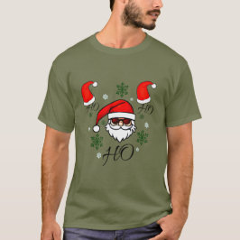 Camiseta Ho Ho Santa Claus Na moda Holiday Visto