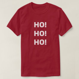 Camiseta Ho Ho! Tipografia de Natal em Texto Branco