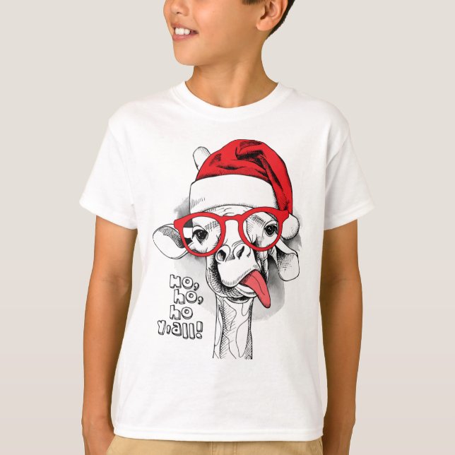 Camiseta Ho Ho Y'all Giraffe Boys (Frente)
