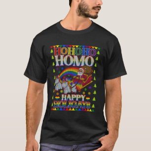 Camiseta Ho Homo Holigays Homoual Lgbt Ugly