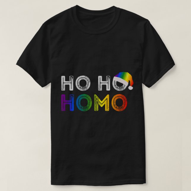 Camiseta Ho Homo orgulho gay homossexual (Frente do Design)
