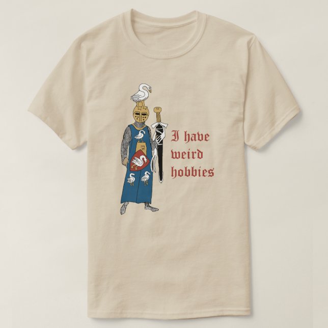Camiseta "Hobbies Estranhos" Cavaleiro (Frente do Design)