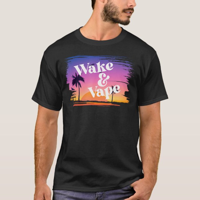 Camiseta Hobbista e Nicotine Fi do Vapito Sunrise do acorda (Frente)
