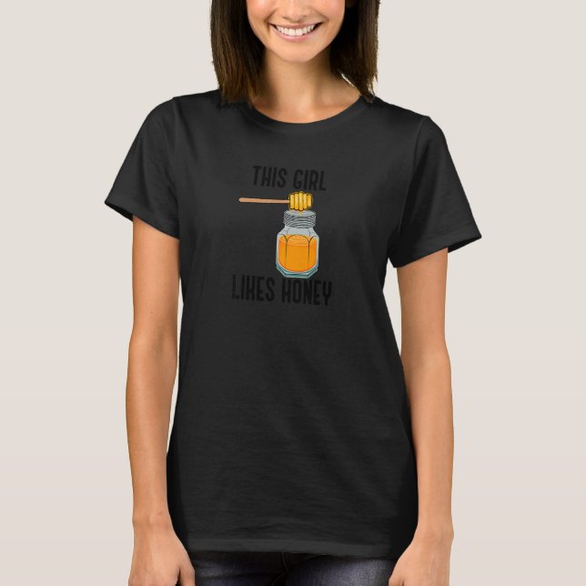 Camiseta Hobby Beekeeper Comendo Mel Natureza Selvagem Prem (Frente)