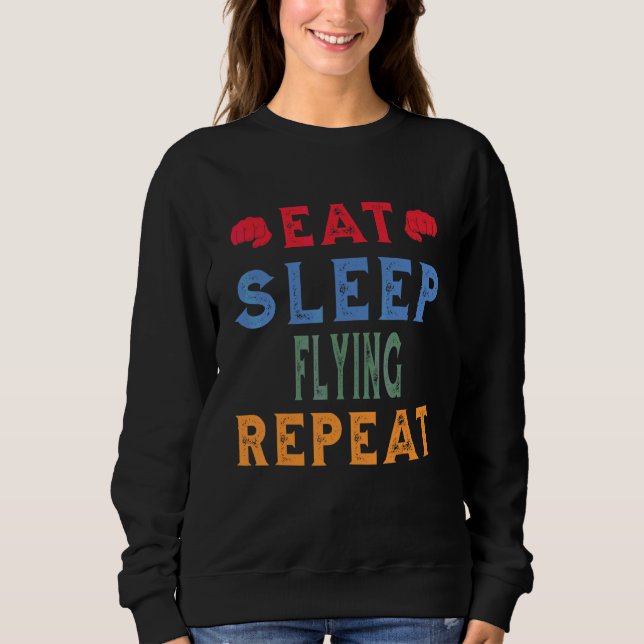 Camiseta Hobby Voando Coma Repetição de Sono (Frente)