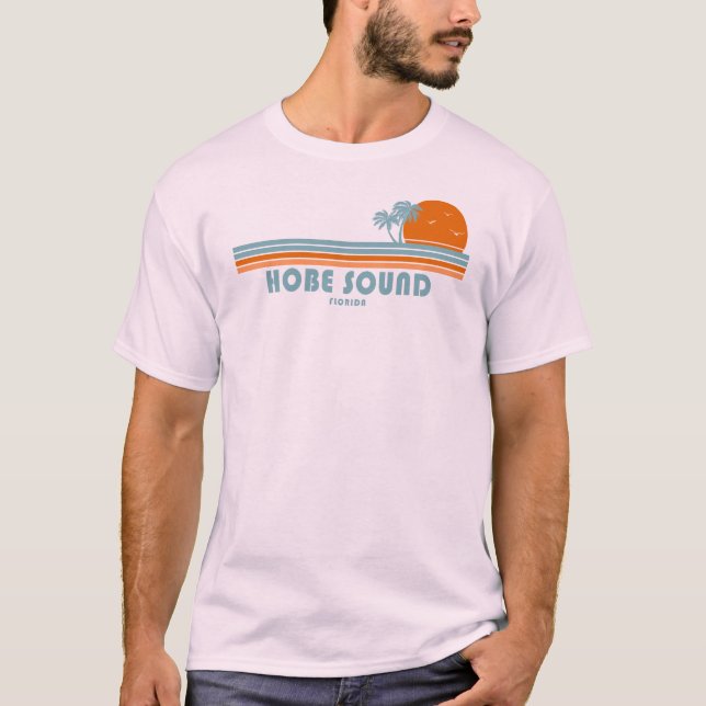 Camiseta Hobe Sound Florida Sun Palm Trees (Frente)