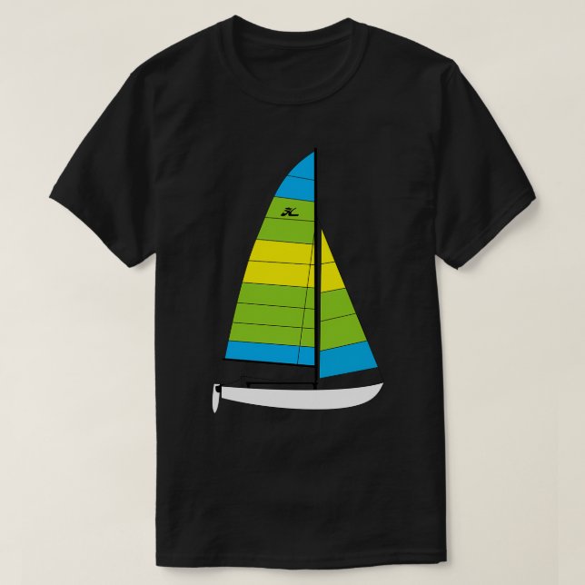 Camiseta Hobie 16 Catamaran Sailboat 5 (Frente do Design)