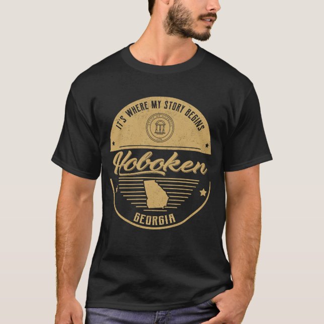 Camiseta Hoboken Georgia É onde minha história começa (Frente)
