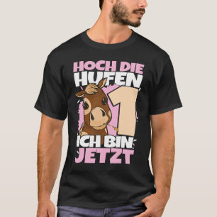 Camiseta Hoch die Hufen primeiro aniversario 1 ano Rapariga
