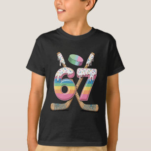 Camiseta Hockey 67 Meninos Sorvete Gotejamento Juventude Se