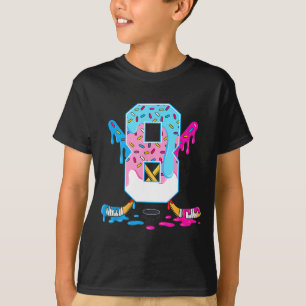 Camiseta Hockey 8 Anos de Idade Sorvete Gotejamento 8º Aniv