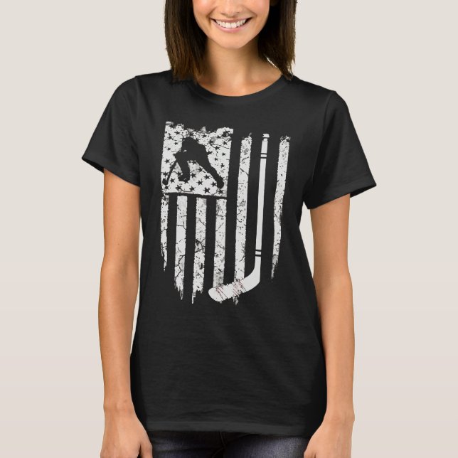 Camiseta Hockey America Flag Mens (Frente)