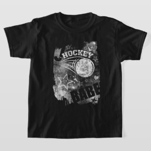 Camiseta Hockey Babe, Black Grunge Field Hockey