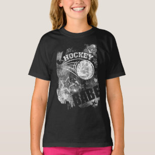 Camiseta Hockey Babe, Black Grunge Field Hockey