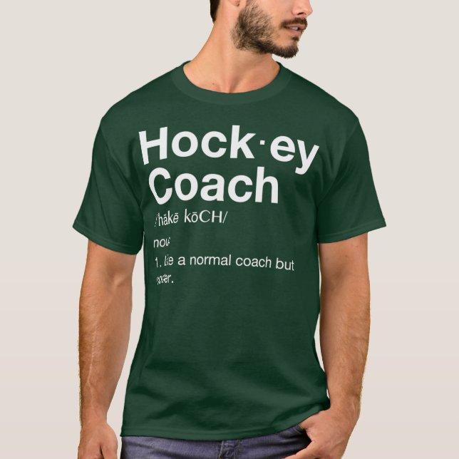 Camiseta Hockey Coach Fun Sport Coaching Definition (Frente)