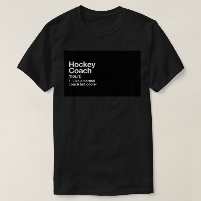 Camiseta Hockey Coach Funny Definition Trainer Gift Design  (Frente do Design)
