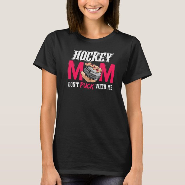 Camiseta Hockey com gelo Mãe Não Puxe Comigo (Frente)