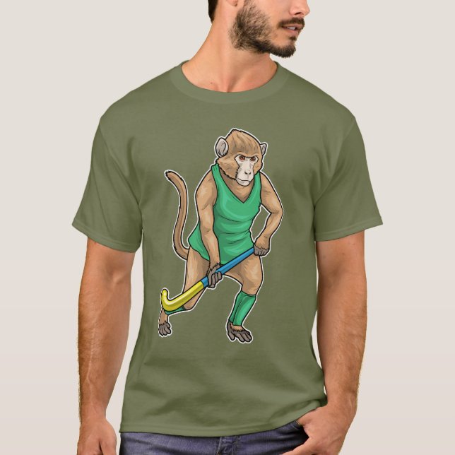Camiseta Hockey com macaco (Frente)