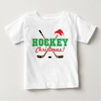 Hockey com palitos de Natal com Papai Noel