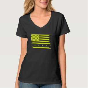 Camiseta Hockey com Roupa de Hockey com Bandeira Americana