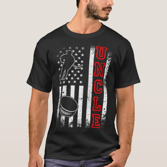 Camiseta Hockey com Tio Americano Flag (Frente)