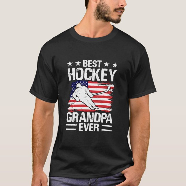 Camiseta Hockey do vovô para avós presentes (Frente)