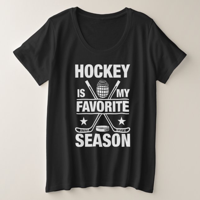 Camiseta Hockey é a minha temporada favorita Engraçada Jogo (Frente do Design)