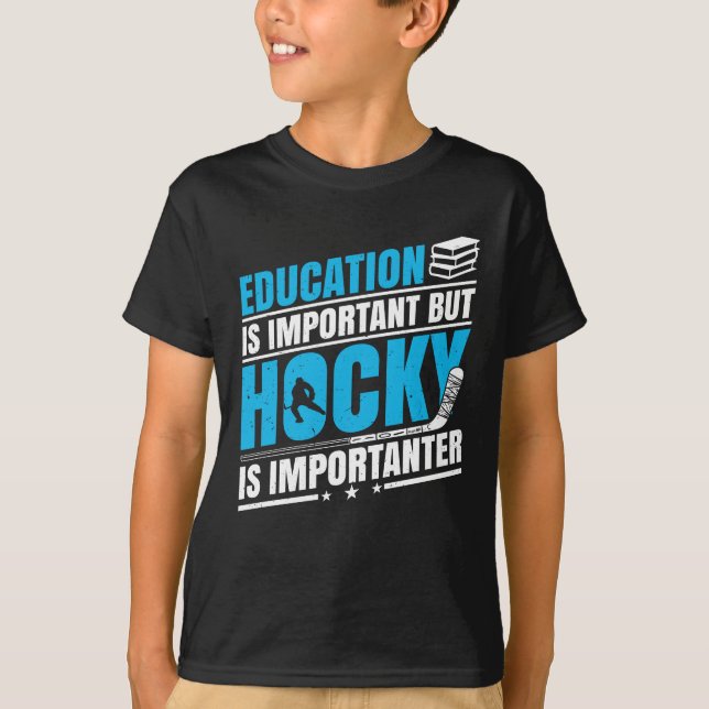 Camiseta Hockey engraçado é importante (Frente)