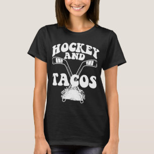 Camiseta Hockey Engraçado E Tacos Frisbee Lover Retro Vinta