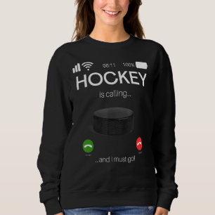 Camiseta Hockey Está Ligando E Eu Preciso Ir Hockey