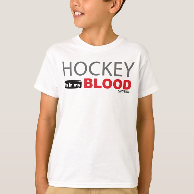 Camiseta Hockey está no meu Hockey com Jovens de Sangue (Frente)
