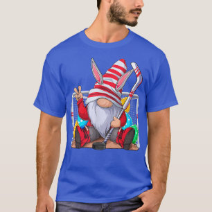 Camiseta Hockey Gnome Easter Bunny Ears Ovos Caça Rapazes T