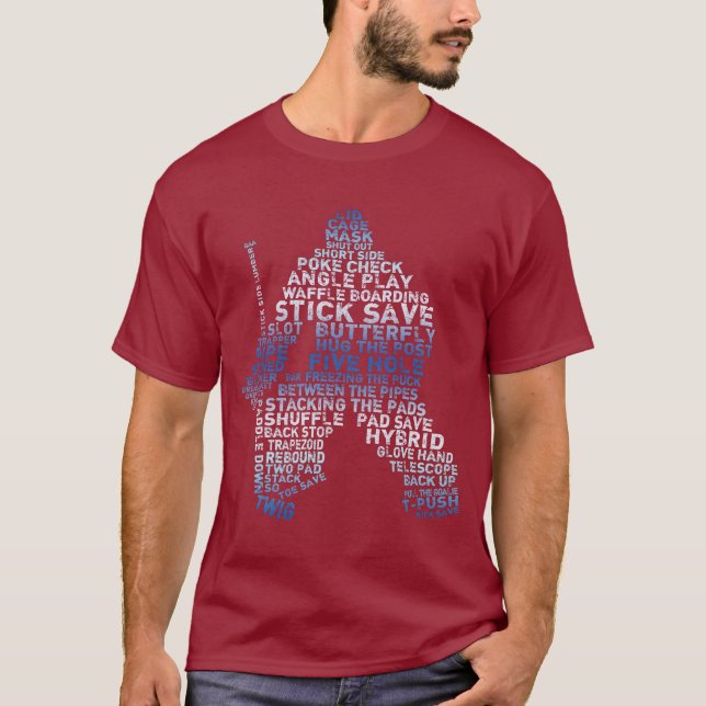 Camiseta Hockey Goalie Calligram (Frente)