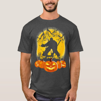 Camiseta Hockey Goalie Pumpkin Halloween